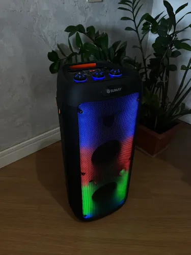 Caixa De Som Portatil Sumay Light Box 800W Bluetooth