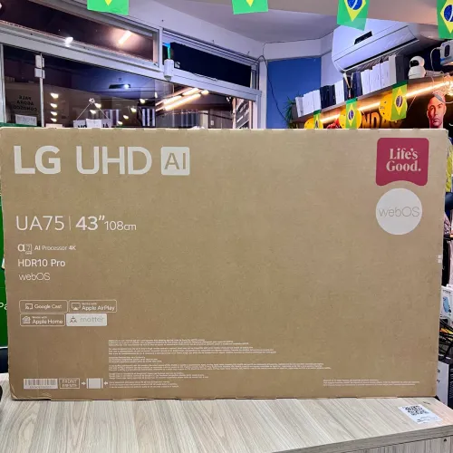 LOJA FÍSICA. TV LG UHD AI 43? 4K Smart TV - Modelo UA75/ RETIRE HOJE