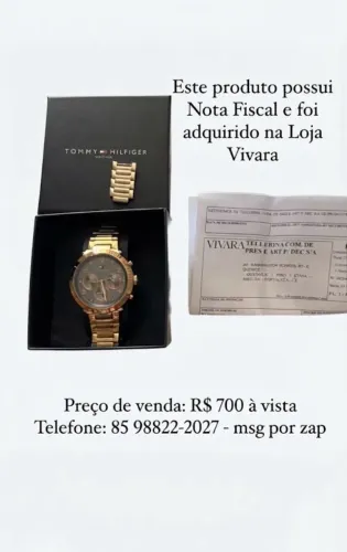 Vendo lindo relógio Tommy Higgins