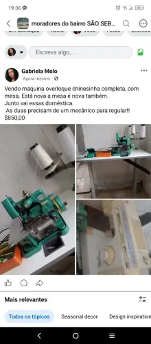 Vendo Overloque chinesinha com mesa, e uma doméstica. As duas precisam de regulagem!