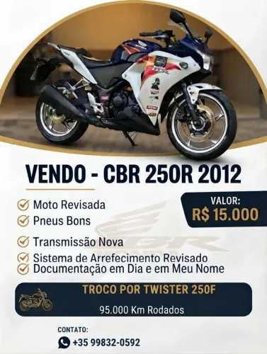 Vendo ou troco cbr 250r