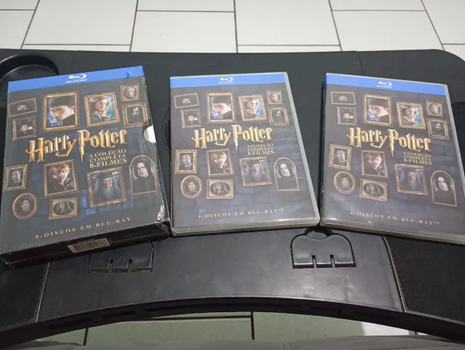 Box blu-ray Harry Potter completo 8 filmes em blu-ray.
