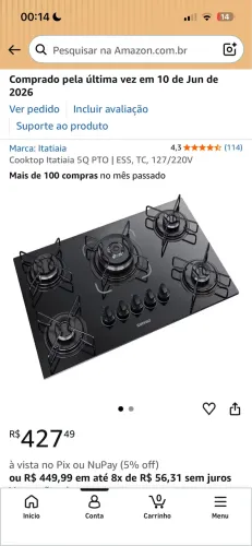 Cooktop 5 bocas