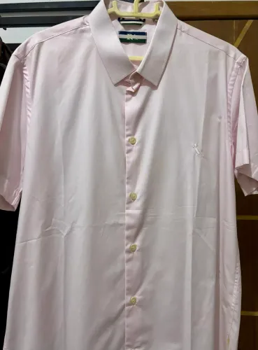 Camisa Social Reserva Rosa Masculina Manga Curta 100% Algodão P - Nova