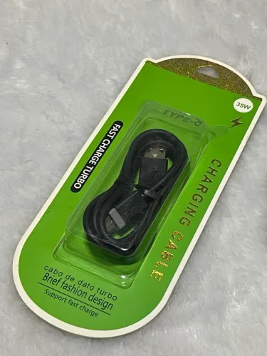 Cabo Tipo C USB A Fast Charge 35W Transferência de Dados e Carga Rápida
