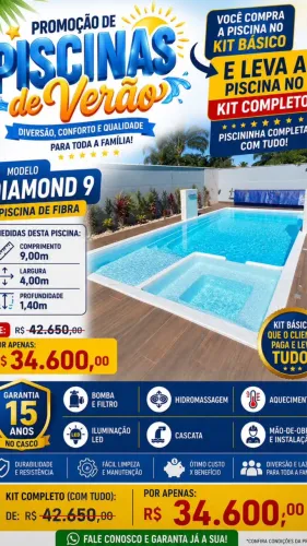 Piscina de fibra diamond praia & spa ? 9M