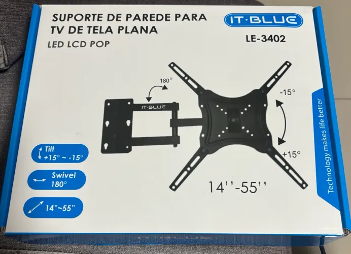 Suporte de parede para TV 14 a 55 polegadas