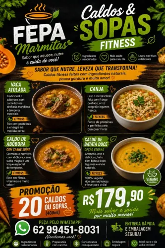 Caldos e sopas fitness