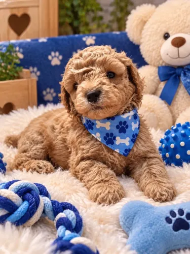 Perfeito filhote de Poodle macho red lindo