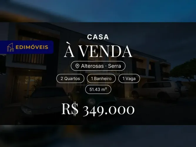 Casa 2 quartos em Alterosas, espaço externo e sem taxa de condomínio