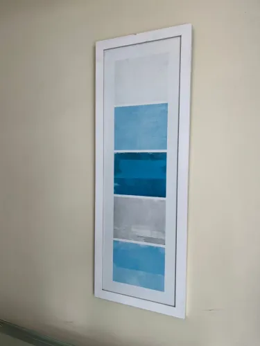 Quadro Decorativo Vertical Tons de Azul
