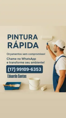 Pintor a disposição <br>Trabalho rápido, limpo e com ótimo acabamento.