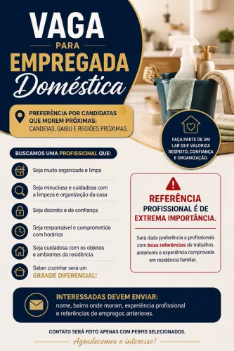 Contrata-se empregada doméstica