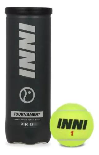 Bola de Tênis Inni Tournament Pro - Kit 3 Tubos (9 Bolas) - Nova
