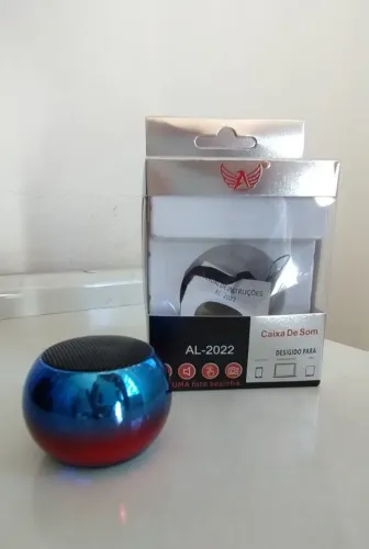 Caixa de Som Bluetooth Altomex AL-2022 - Azul/Vermelho | Usada