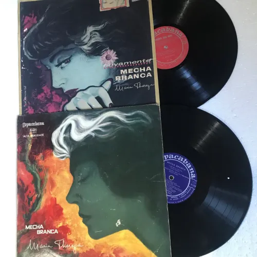 Lote 2 discos de vinil - bossa maria thereza mecha branca