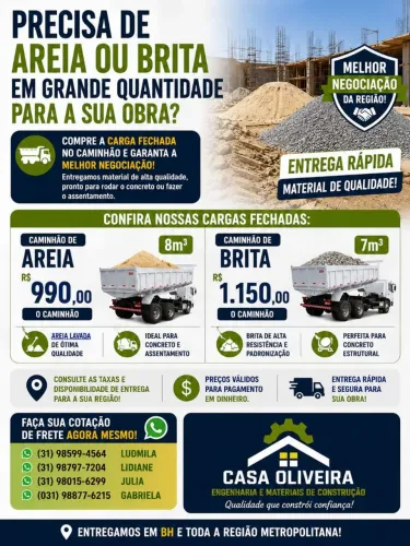 Areia e Brita (LER DESCRIÇÃO)