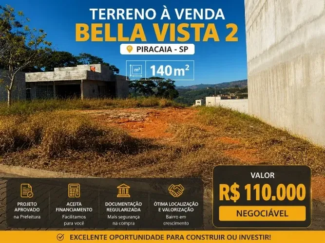 VENDE-SE TERRENO NO BELA VISTA 2 - PIRACAIA/SP