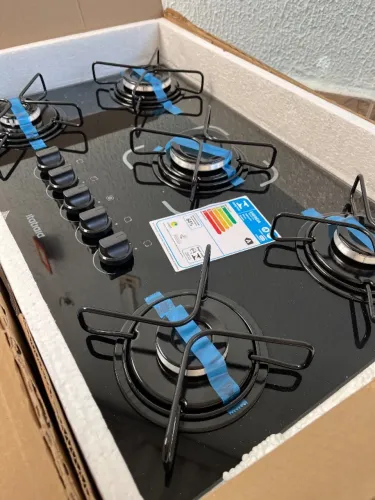 Cooktop Itatiaia 5 Bocas Vidro Temperado Preto - Nunca Usado