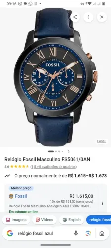 Relógio fossil original Só trocar Algumas coisas