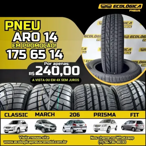 Pneu Remold 175 65 14 "APENAS RETIRADA"