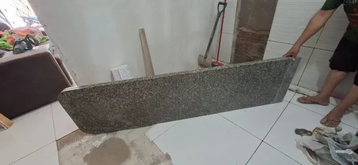 Bancada de mármore para balcão 1,90x50