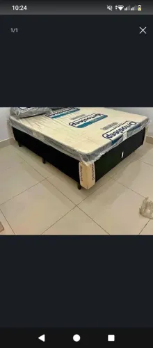 Cama box semi nova ainda ensacada