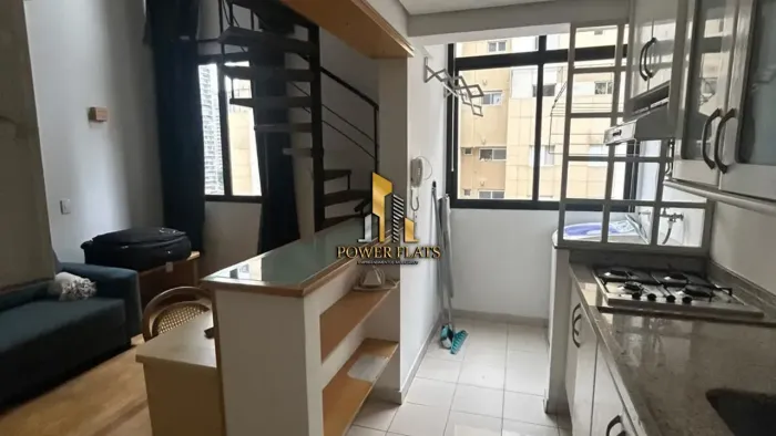 Flat mobiliado 45 m² 1 dormitório 1 vaga para locação na Vila Olímpia próximo a Shopping e