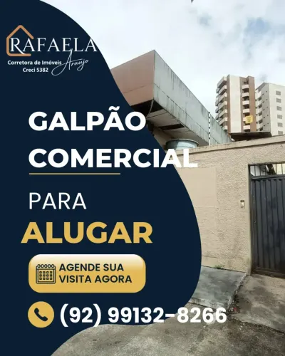 Galpão para Alugar no Aleixo  281,50 m² com Câmara Fria e Escritórios | R$ 16 Mil