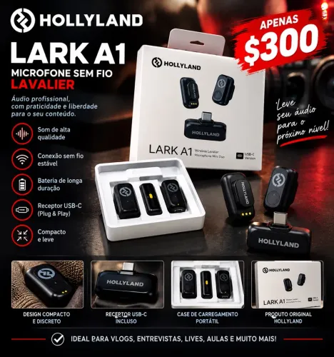 Microfone de lapela profissional