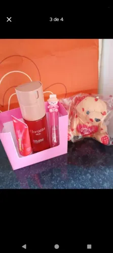 Kit Body Splash Florata Red + Gloss Labial+ chaveiro 