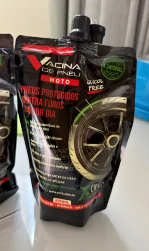 Kit 3 vacinas de pneu de moto