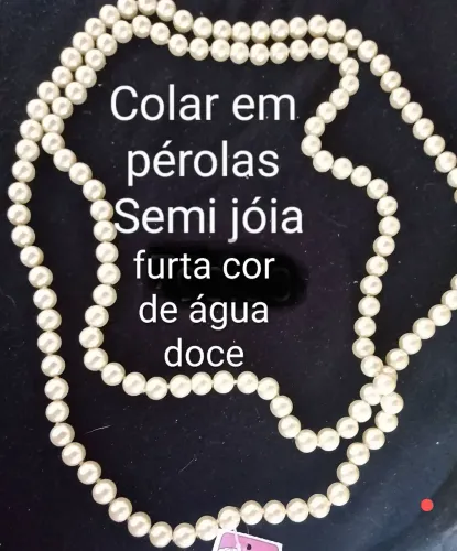 Colar pérolas furta côr água doce de 7.5-8 45cm