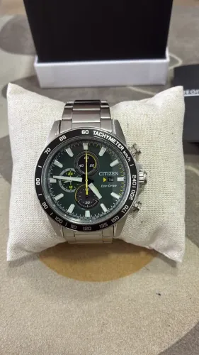 Relógio Citizen Eco-Drive Bateria Solar Ca0780-87x Cronógrafo Calibre B612 43mm Aço Ino