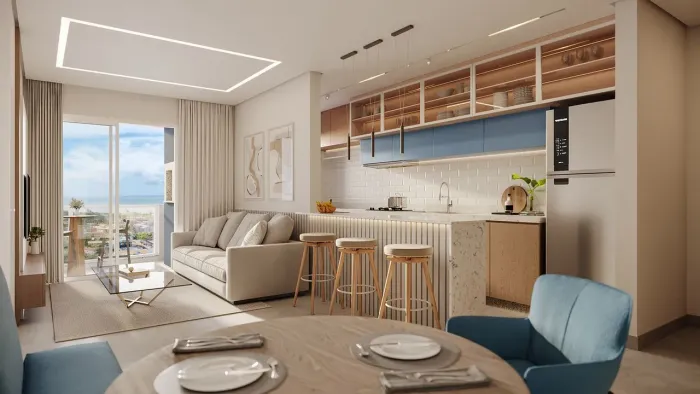 Residencial Mar di Nizza no Mar Grosso - Laguna - SC 03 dormitorios