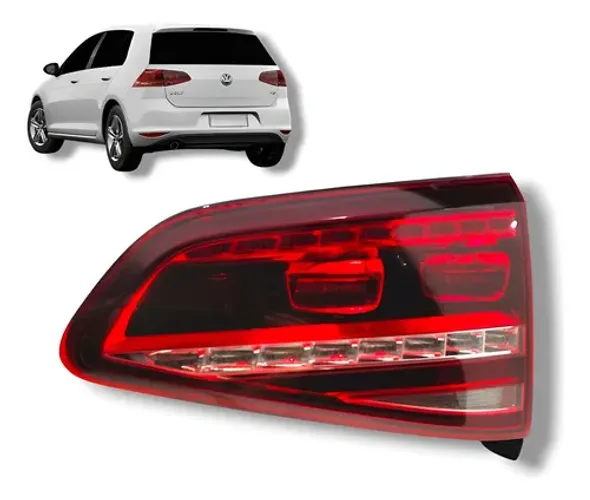 Lanterna Tampa Mala Volkswagen Golf 2014 A 2017 Led Direita Direito/passageiro Vermelho