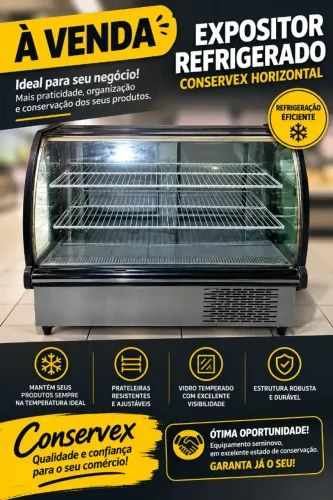 refrigerador e expositor conservex horizontal