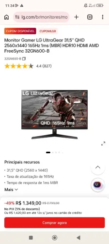 Monitor LG 32 Pol 165hz