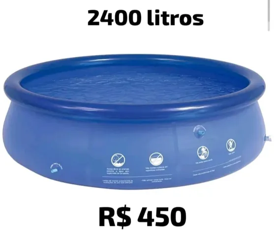Piscina inflável 2400 litros 