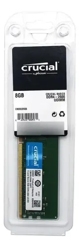 Memória Crucial, 16GB RAM, 2666 MHz, DDR4 (Novo)