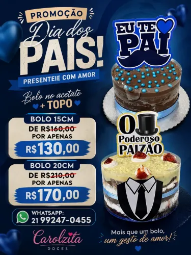 Lindo bolo dia dos pais 