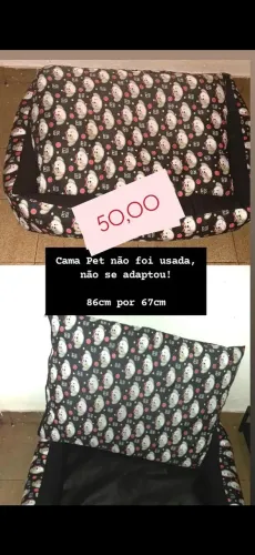 Cama pet tecido fofo e confortável 