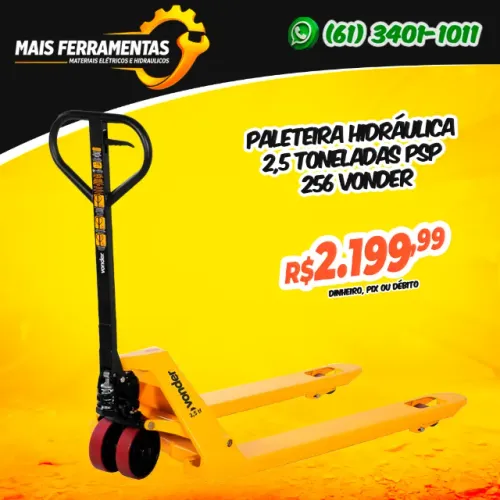 Paleteira hidráulica 2,5 toneladas PSP 256 VONDER