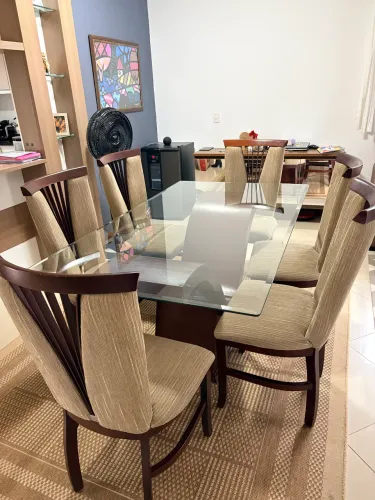 Mesa de Jantar com 6 Cadeiras - 1,80 x 1,00 m