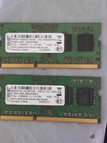 memórias ram (originais) 8GB DDR3 - notebook