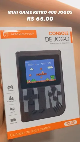 Mini game portátil retrô 400 jogos 