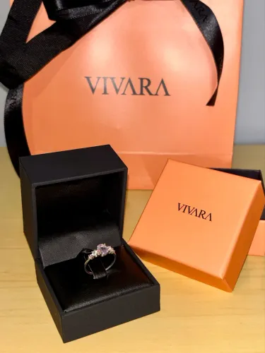 Vivara ANEL MARINE EM PRATA 925 COM AMETISTAS ROSAS E TOPÁZIOS INCOLORES