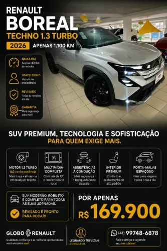 Renault Boreal Techno 1.3 Turbo 16V 5P Aut. 2026