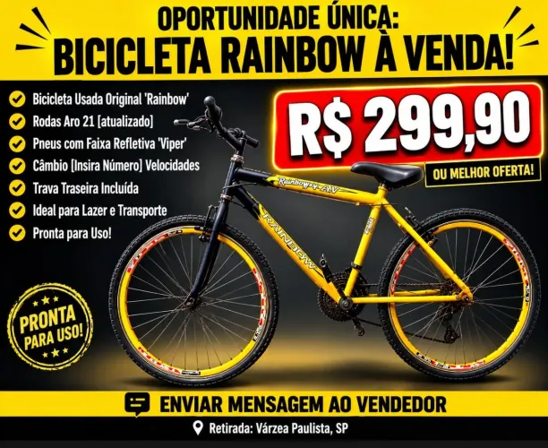 Bicicleta Rainbow Aro 21-Otima Oportunidade