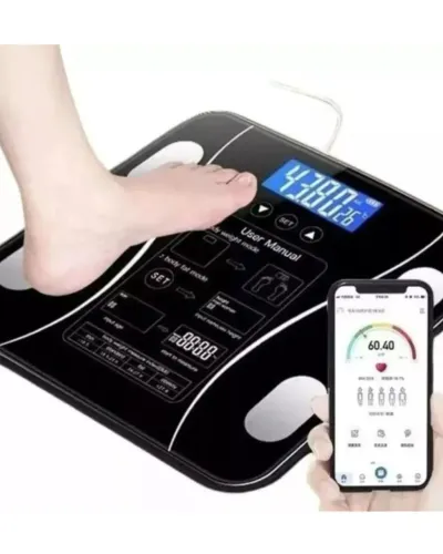 Balança Digital Corporal Bioimpedância Bluetooth App gratuito para Android e para IOS
